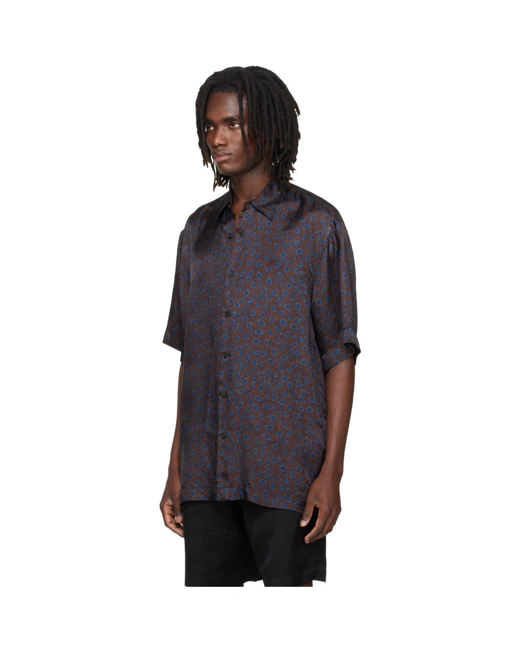 Dries Van Noten Black Button-Down Shirt for men