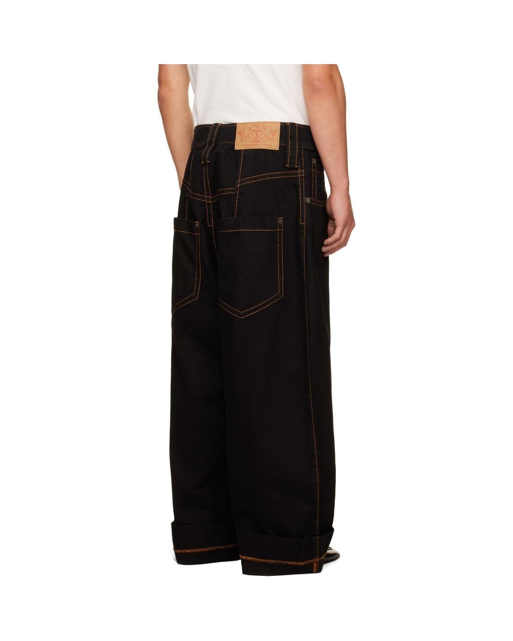 VAQUERA Black Wide-Leg Baby Jeans for men