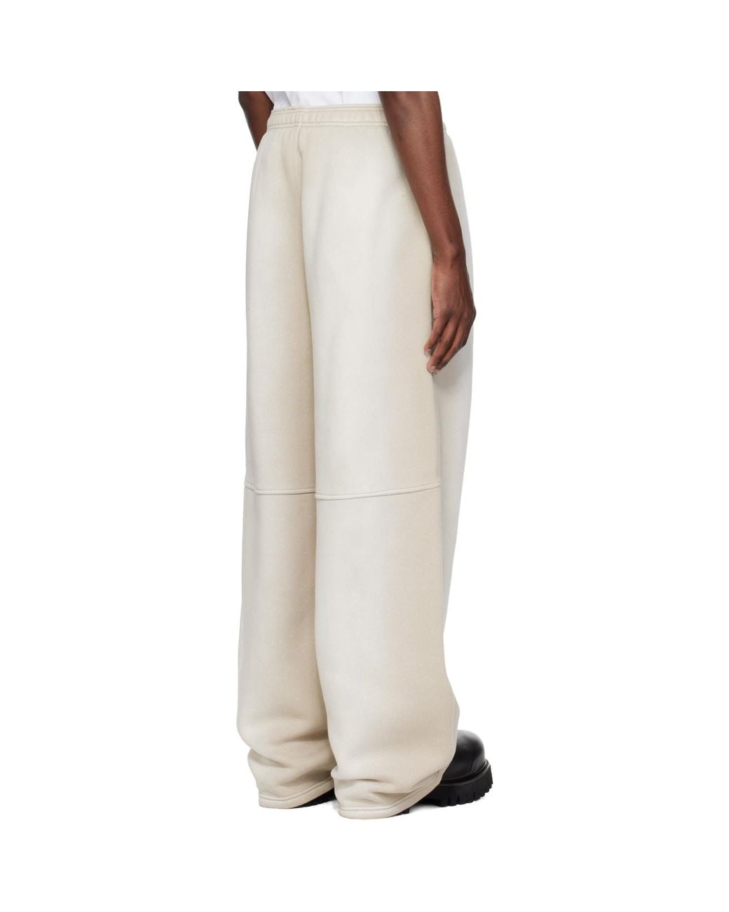 Alexander Wang White Allover Hotfix Mid-Rise Sweatpants for men
