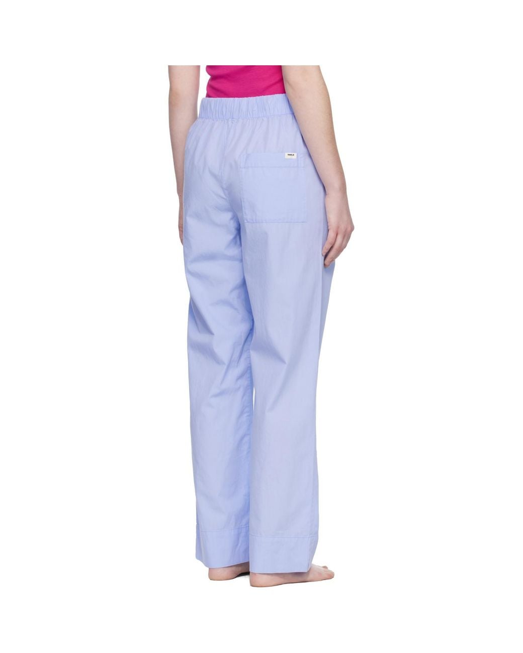 Tekla Blue Poplin Pyjama Pants