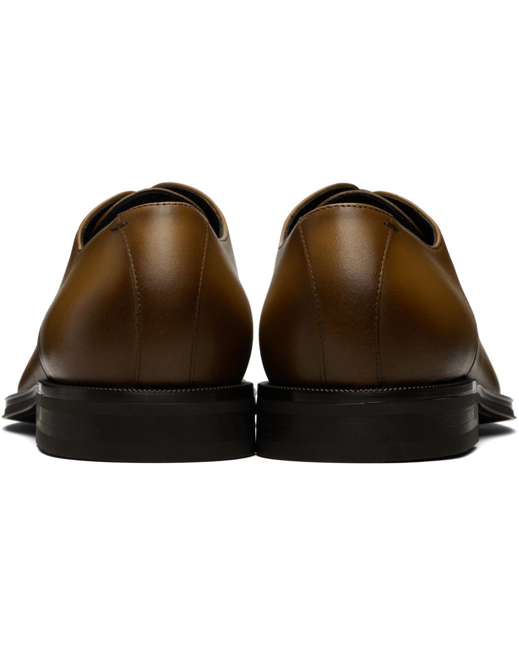 Boss Black Leather Stitching-Detail Derbys for men