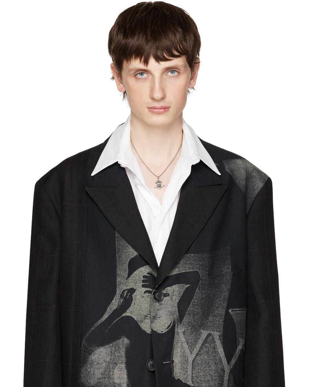 Yohji Yamamoto Snake Anchor Necklace in Metallic for Men | Lyst