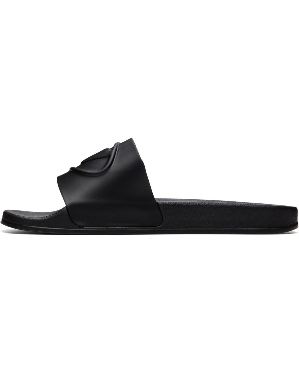 DIESEL Black Sa-bloop Srap Pool Slides for men