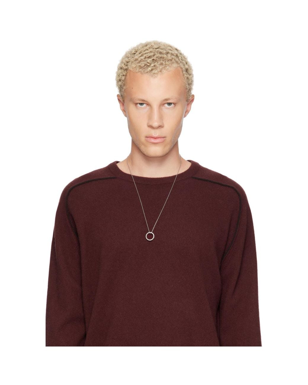 Maison Margiela Metallic Number Reference Necklace for men