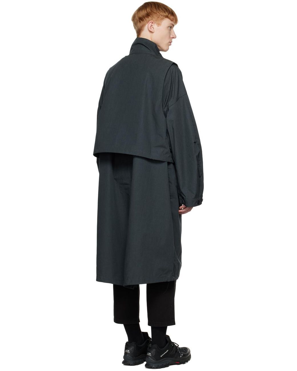 Gramicci Gray F/ce Edition Layered Coat in Black for Men Gramicci Gray F/ce Edition Layered Coat in Black for Men