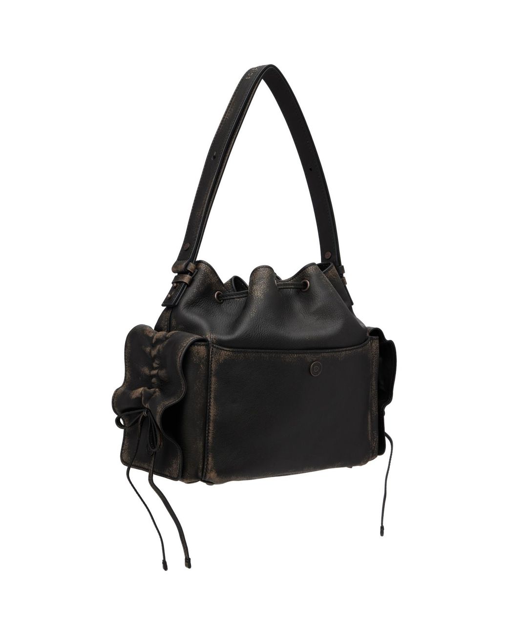 Acne Black Multipocket Bucket Bag
