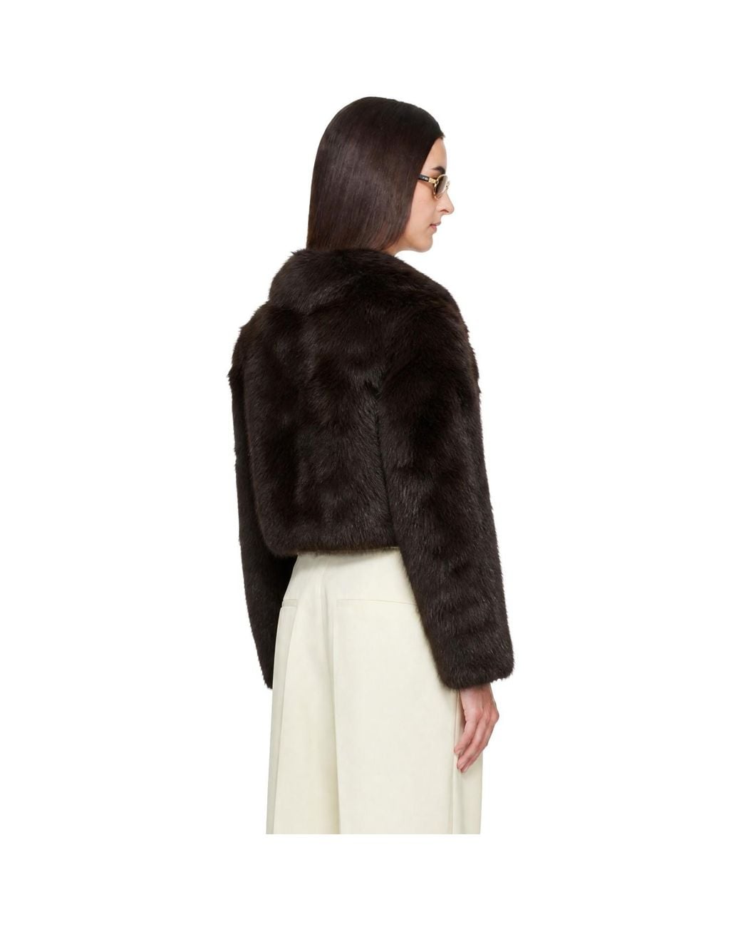 Frankie Shop Black Hope Faux-Fur Jacket