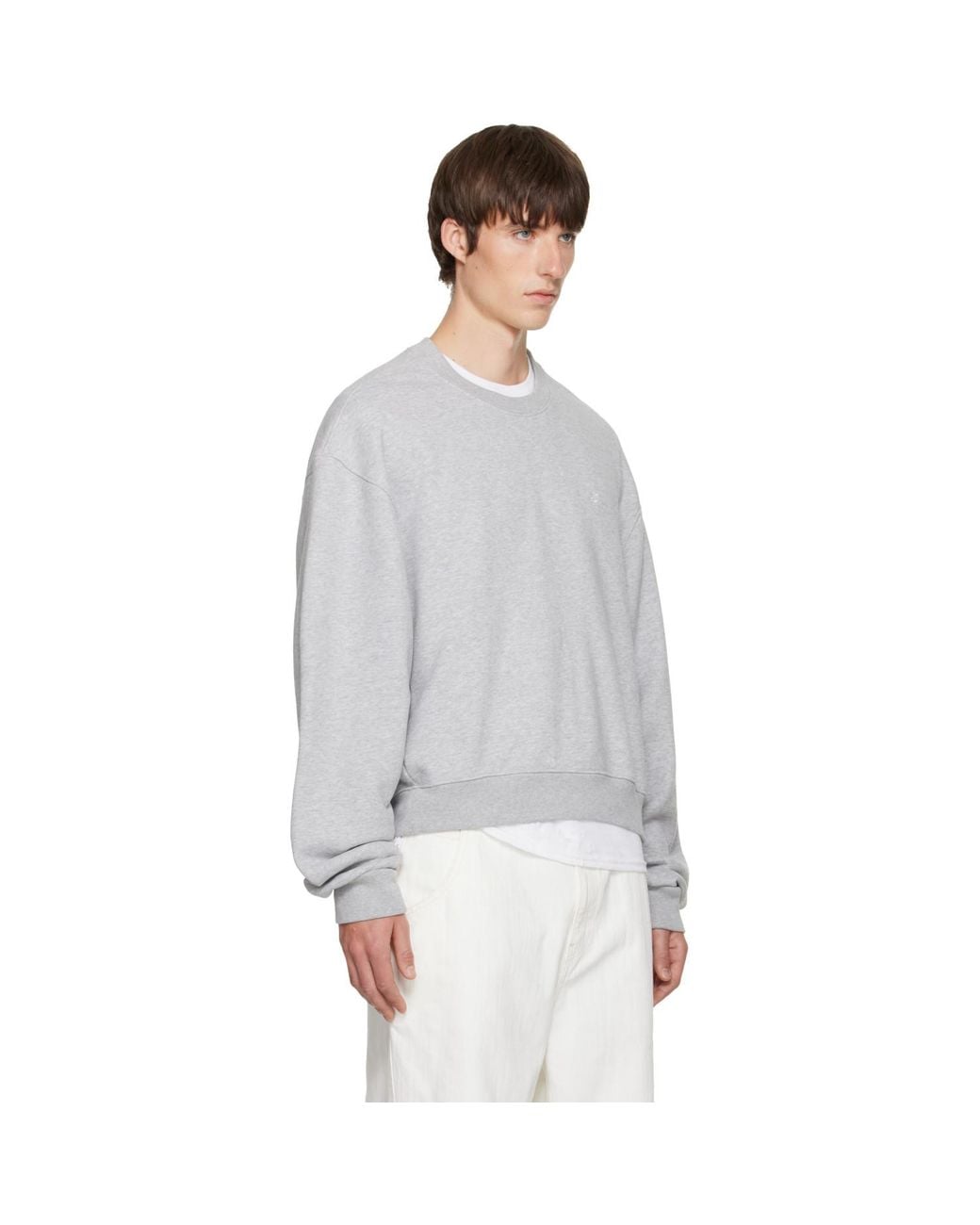 HYACYN Gray Embroidery Sweatshirt for men