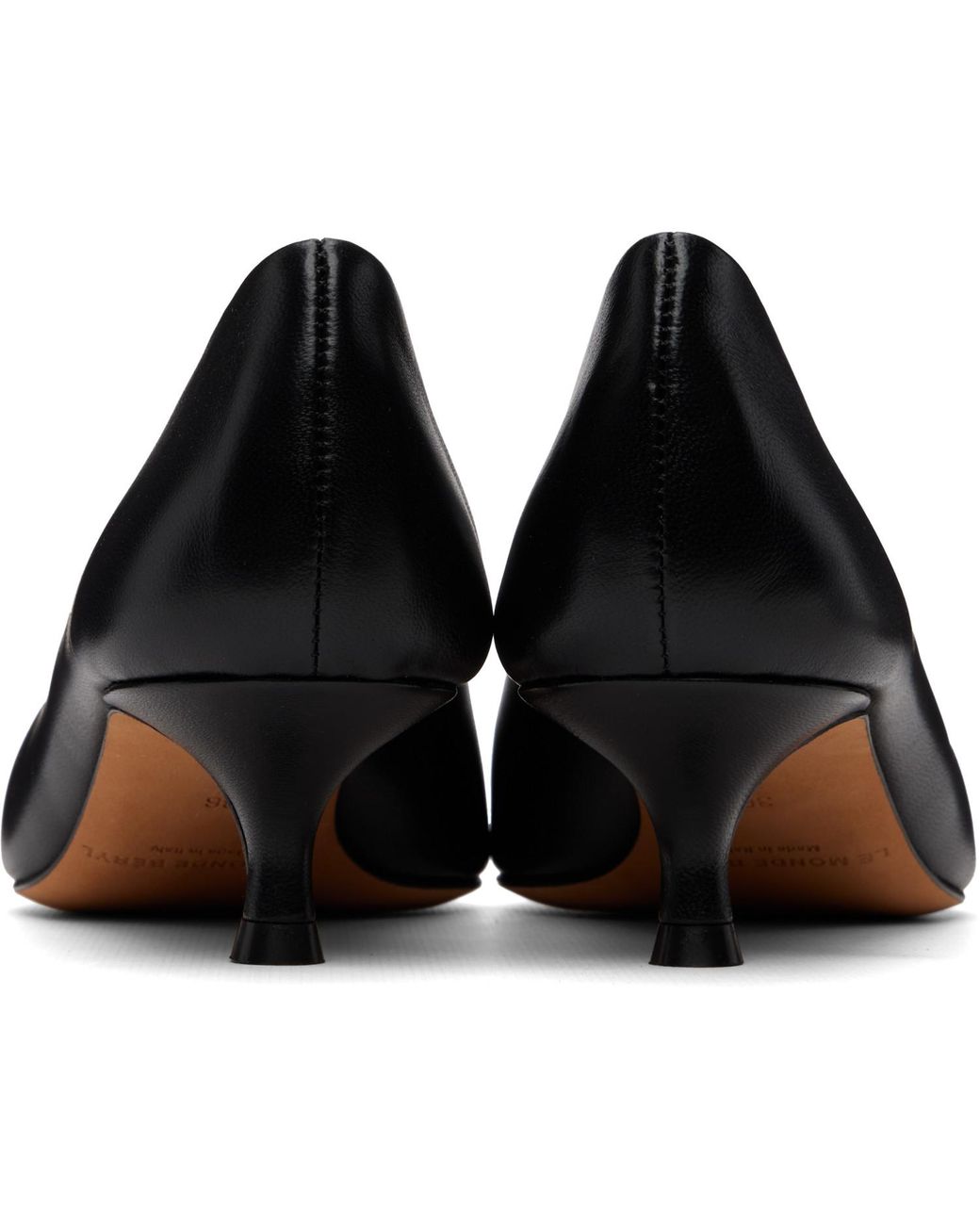Le Monde Beryl Black Babouche Kitten Heels