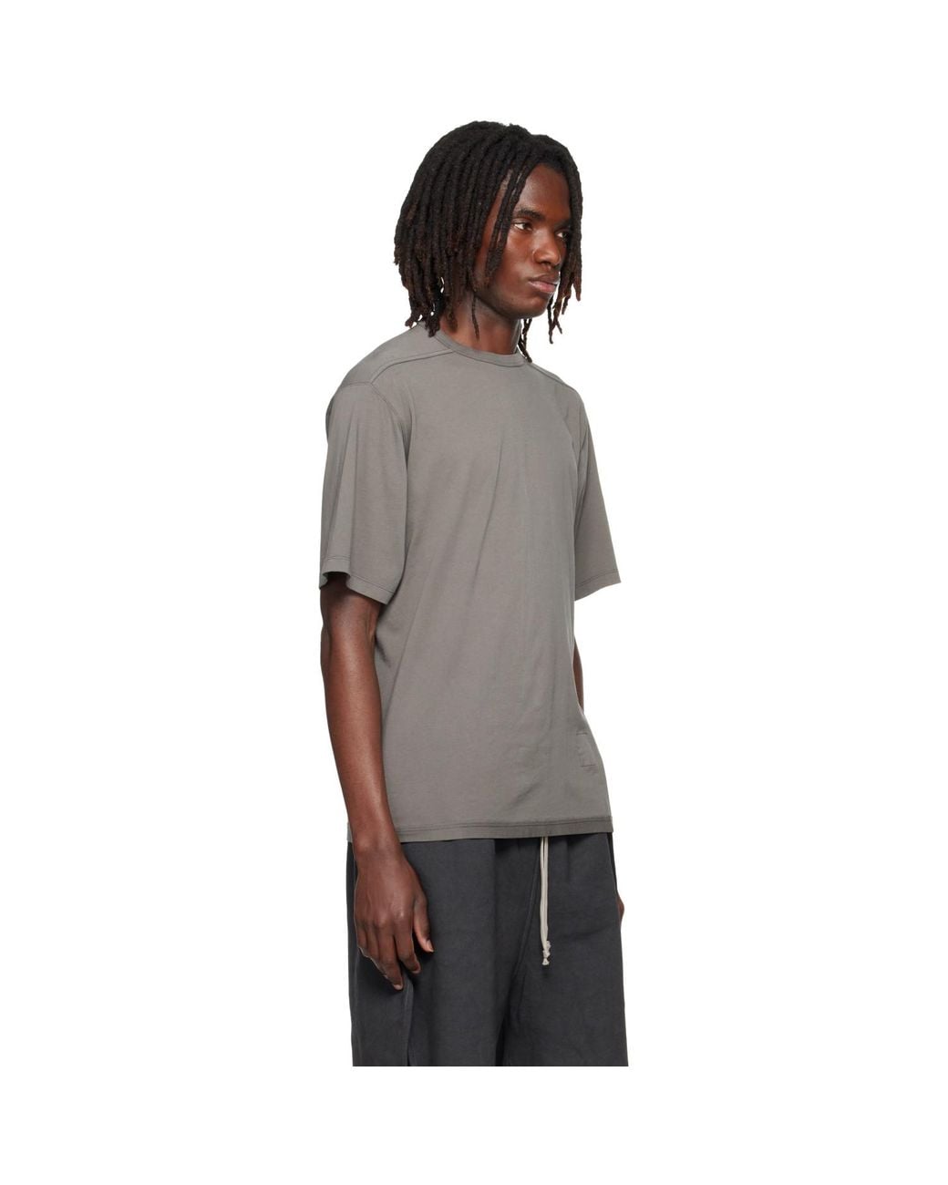 Rick Owens Gray Tower Brad T-Shirt for men