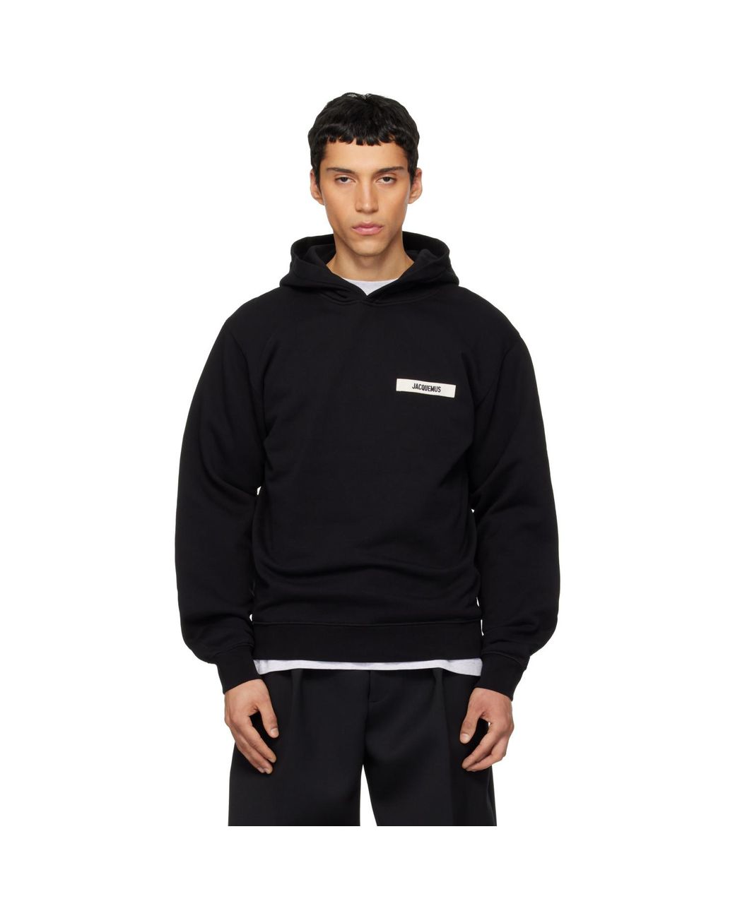 Jacquemus Black Les Classiques 'The Gros Grain' Hoodie for men