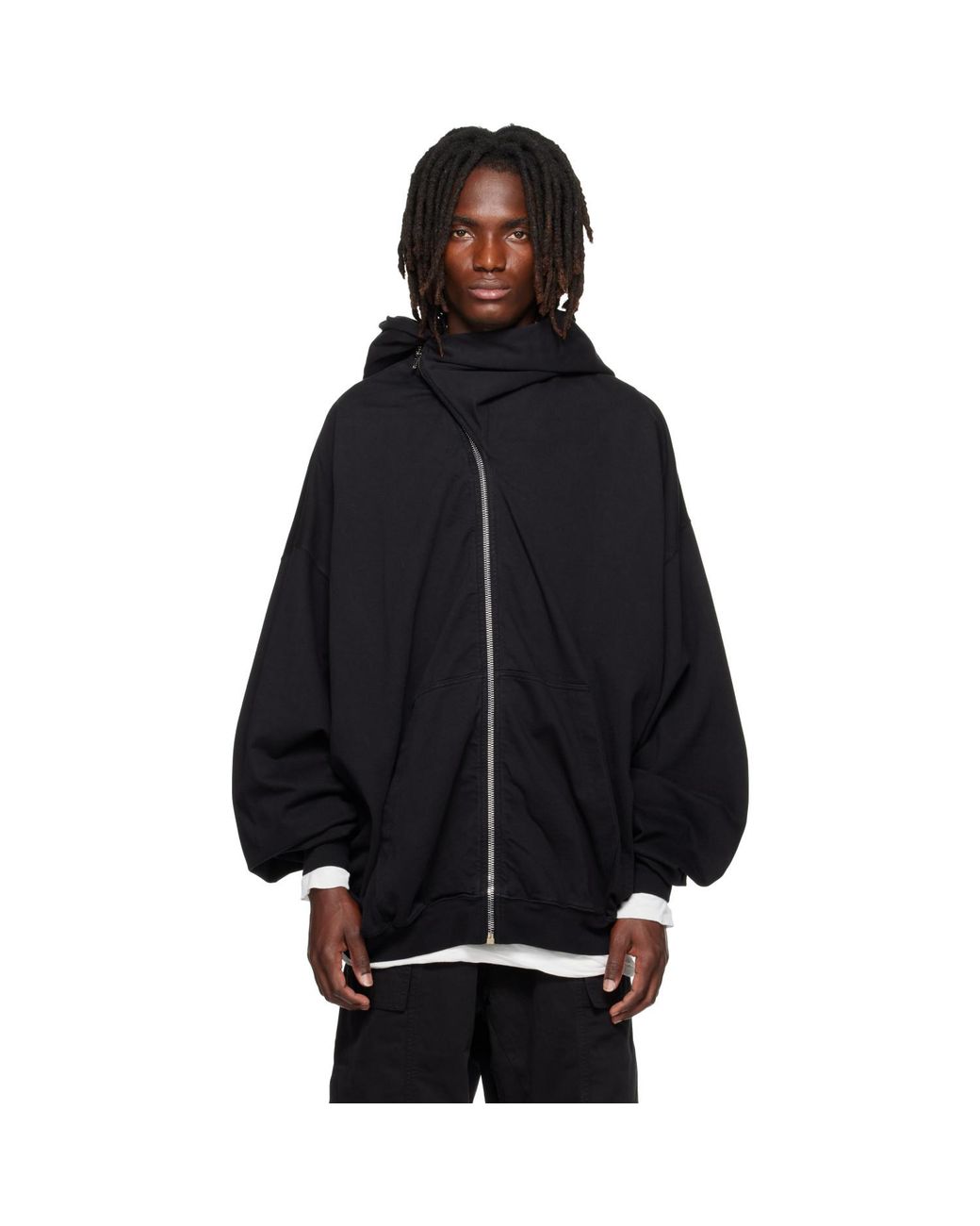 Rick Owens Black Tower Mountain Hun Hoodie for men