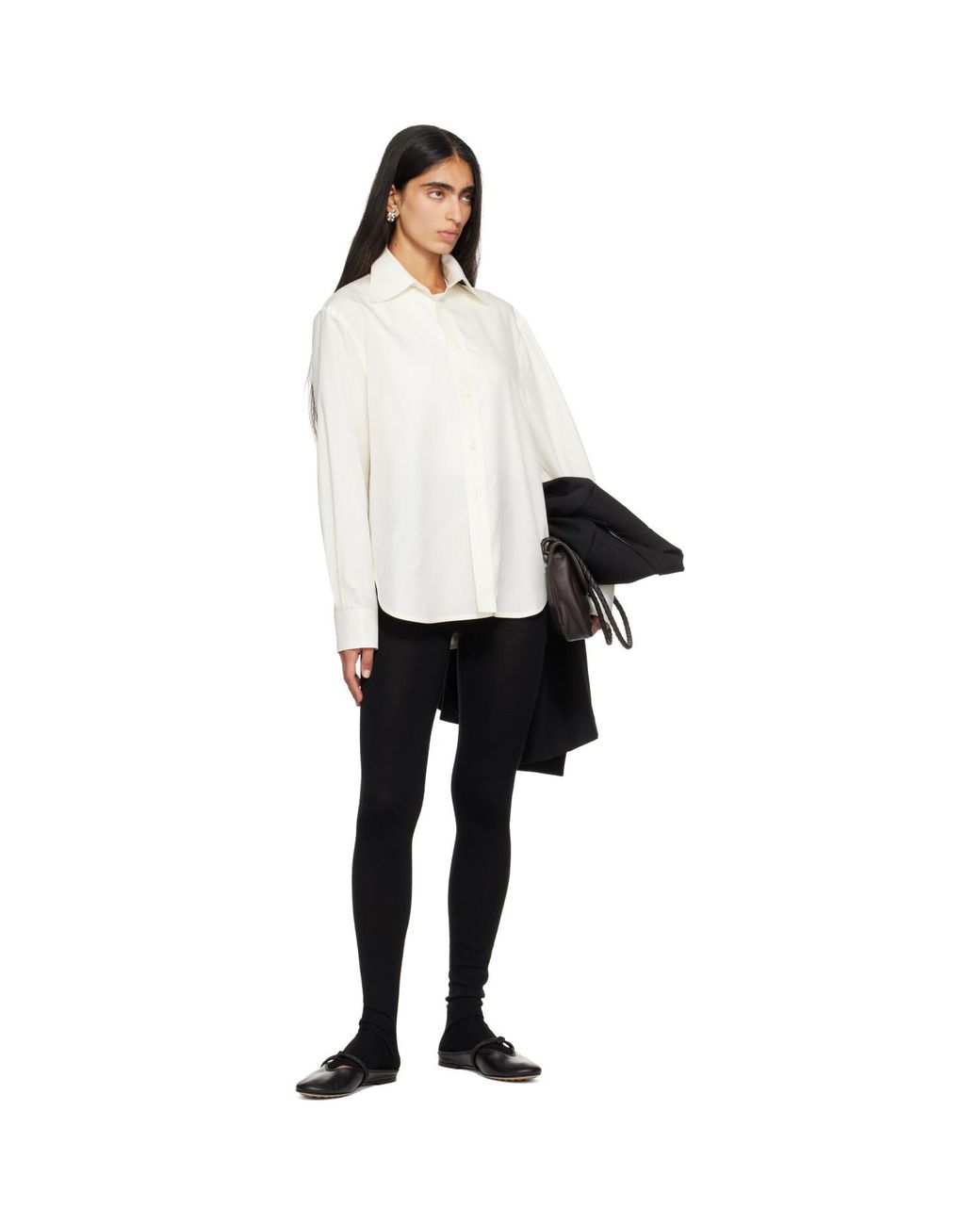 Bottega Veneta Black Wool Rib Seamless Leggings