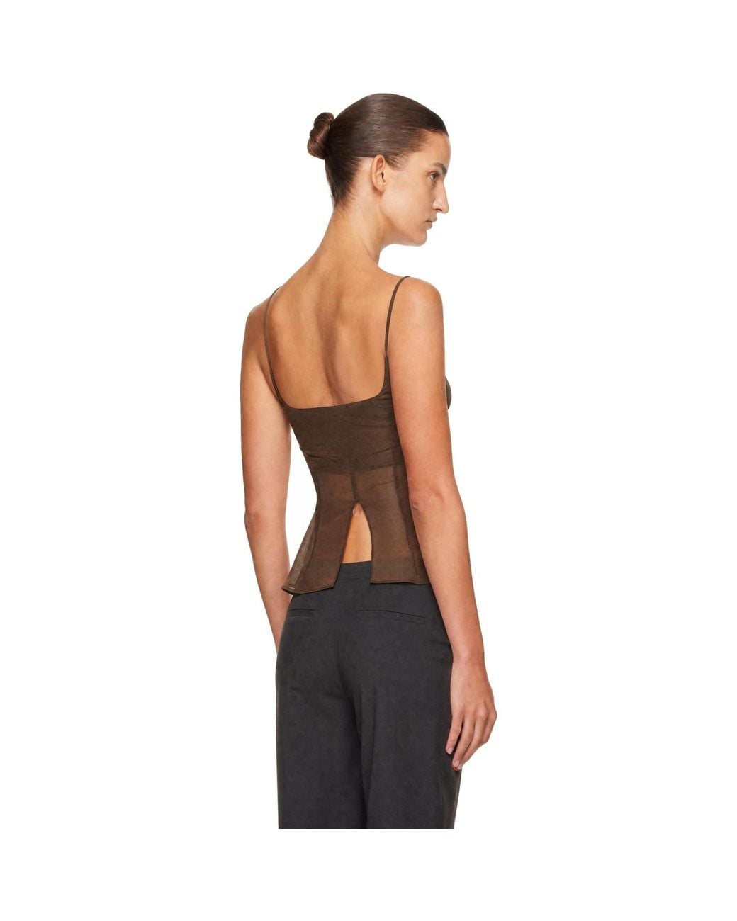 St. Agni Black Stretch Silk Camisole