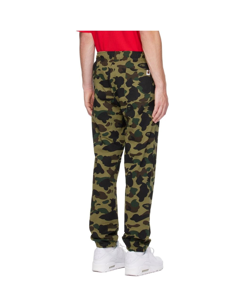 A Bathing Ape Green 1St Camo Shark Sweatpants for men