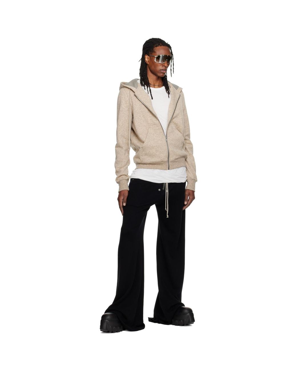 Rick Owens Natural Off- Tower Jason Hoodie for men
