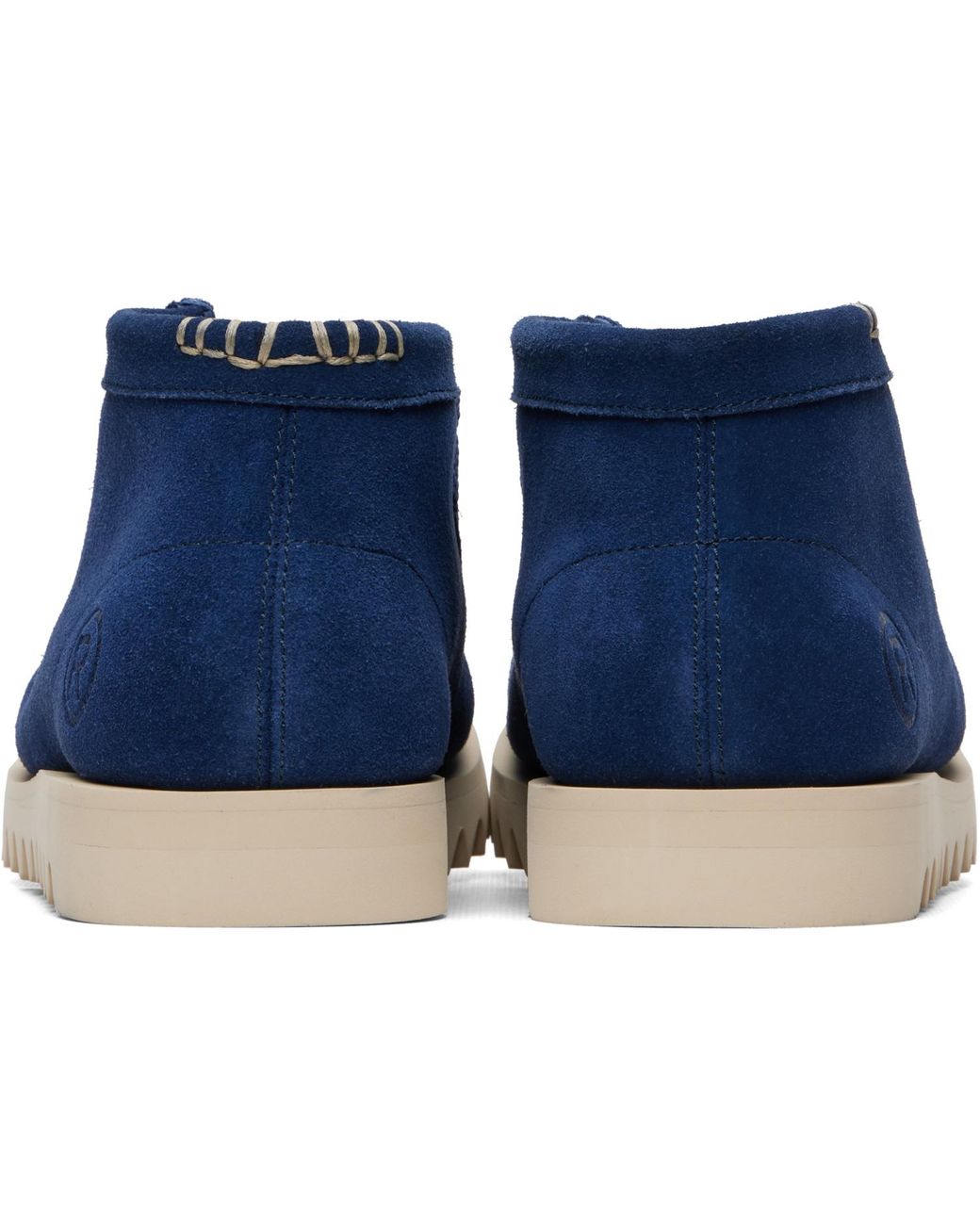 A Bathing Ape Blue Manhunt Tabi Desert Boots for men