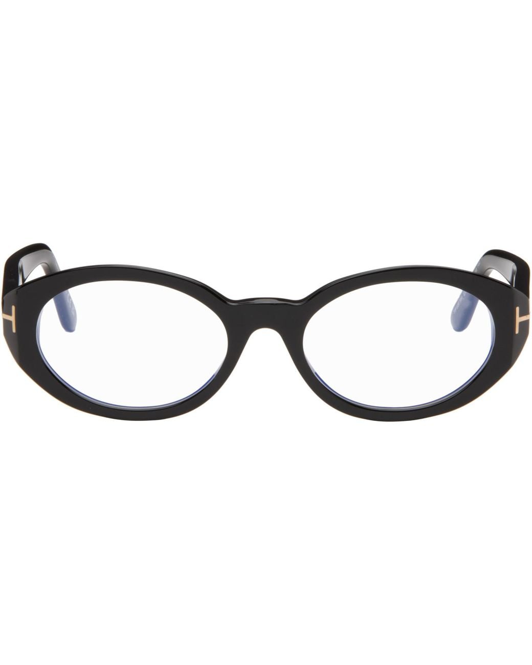 Tom Ford Brown Oval Block Glasses