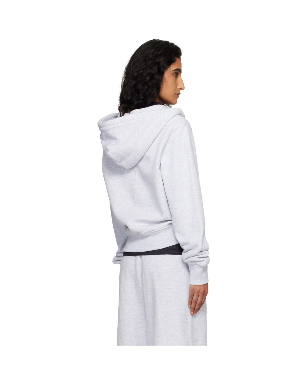Entire studios White Slim Zip Up Hoodie