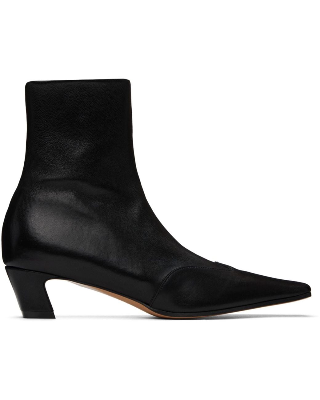 Khaite Black 'The Nevada' Stretch Low Boots