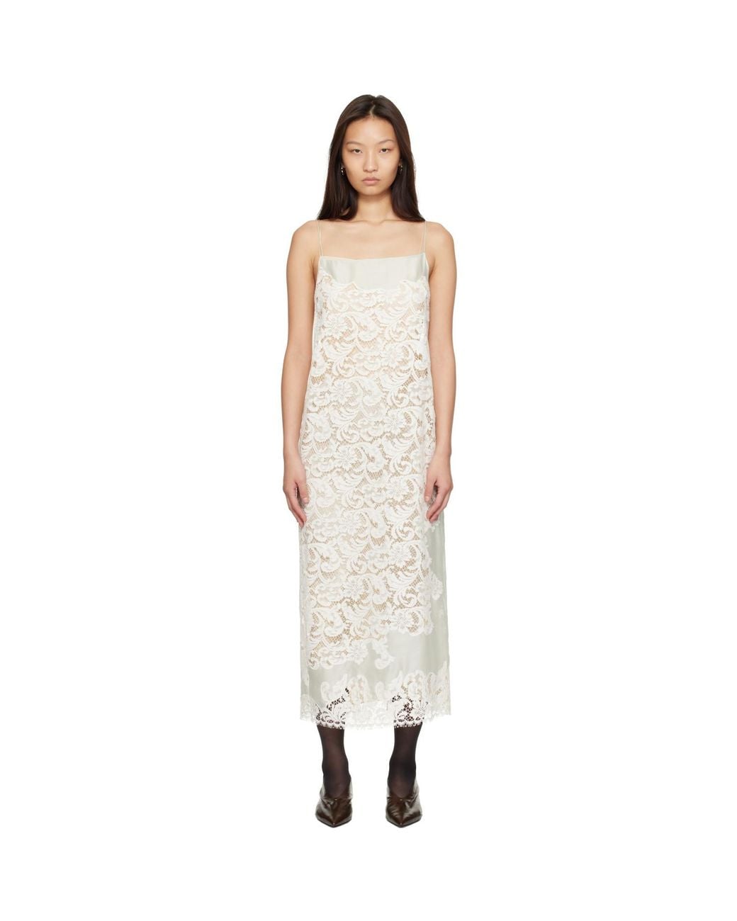 Khaite White Nevis Maxi Dress