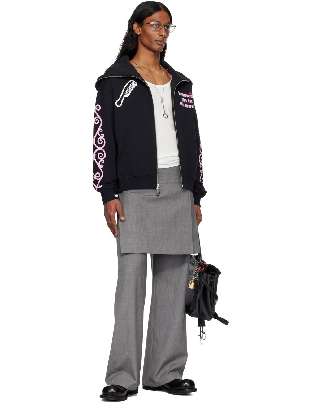 Ashley Williams Happy Manga Butterfly Hoodie in Black for Men | Lyst