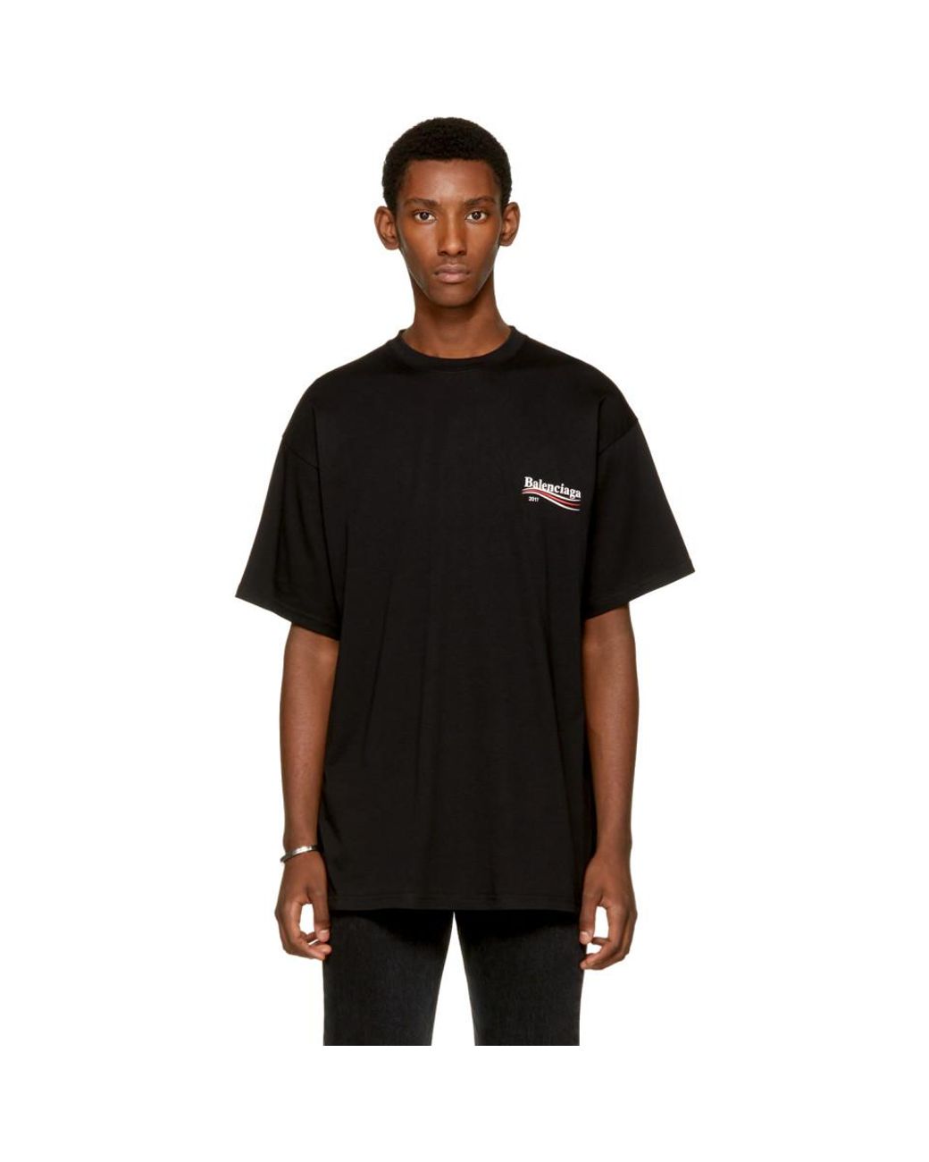 Balenciaga Black Campaign Logo T-shirt for Men | Lyst