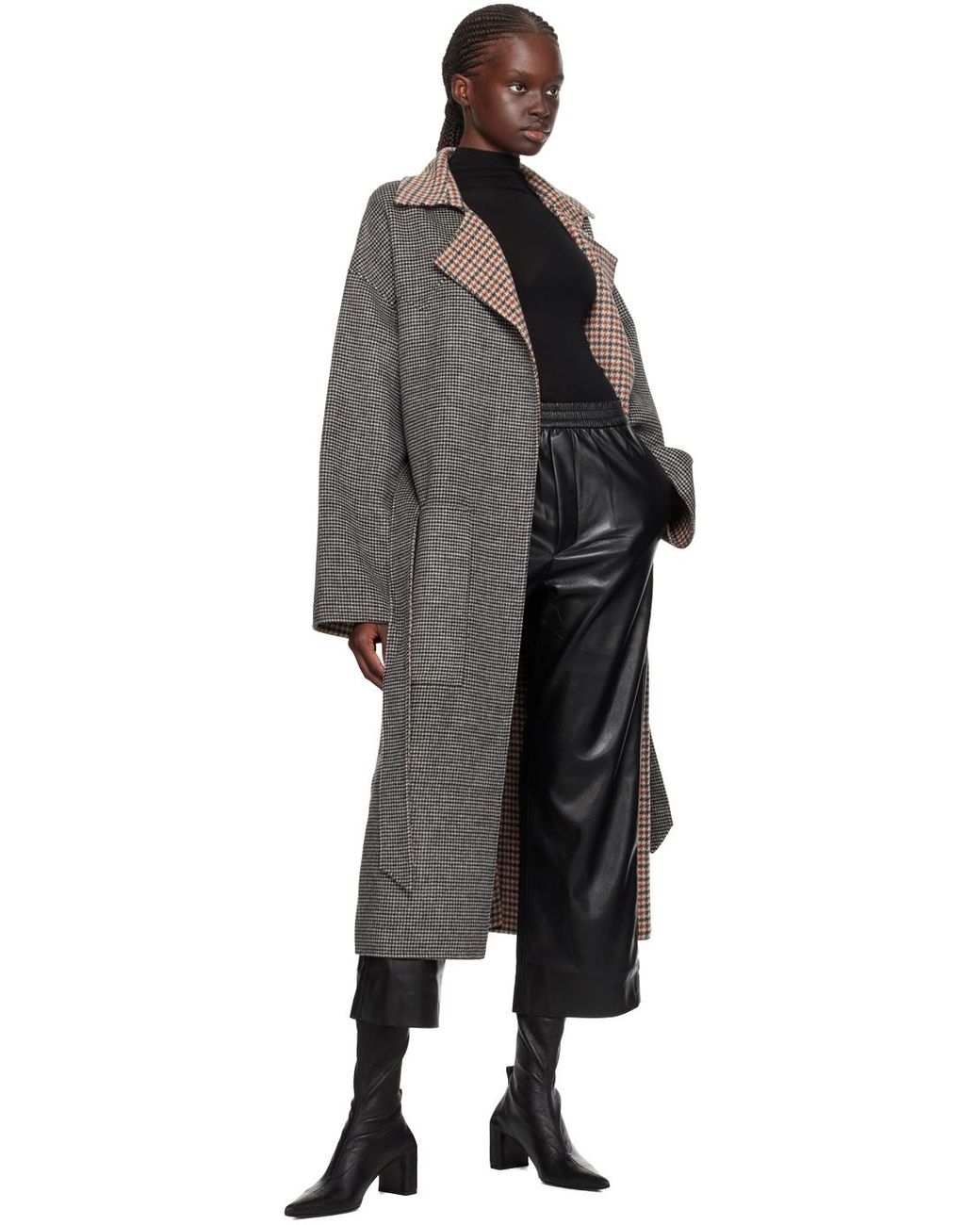 Nanushka alamo deals coat houndstooth