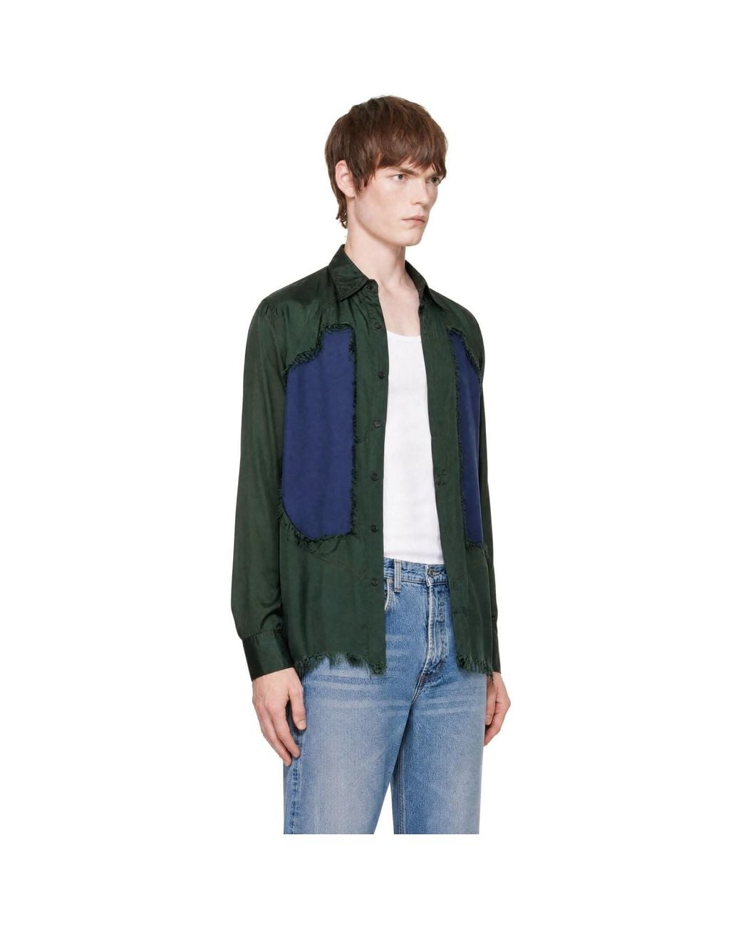 Edward Cuming Blue Lung Window Shirt for men