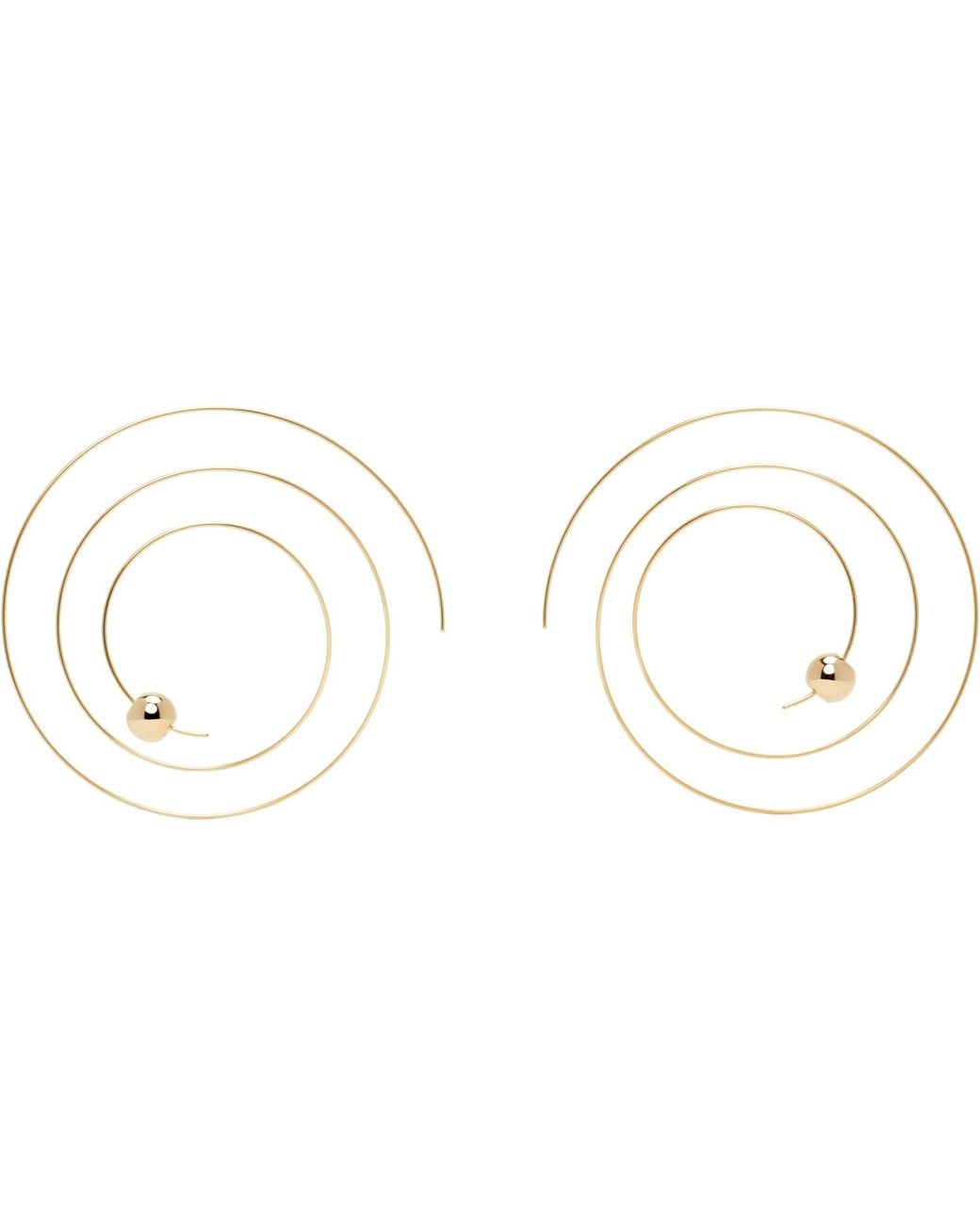 Alaïa Black Alaïa Thin Spiral Earrings