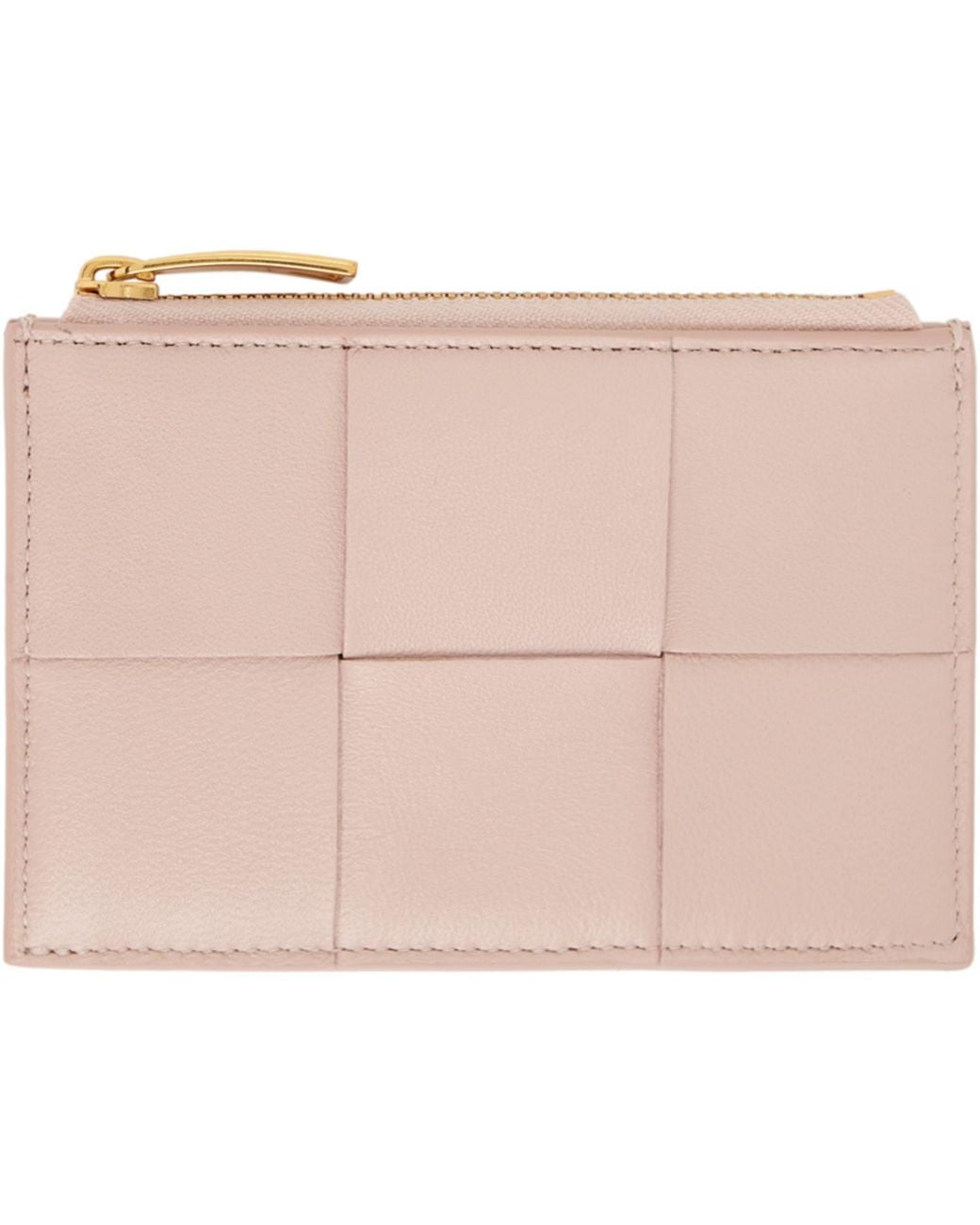 Bottega Veneta Black Pink Zipped Card Holder