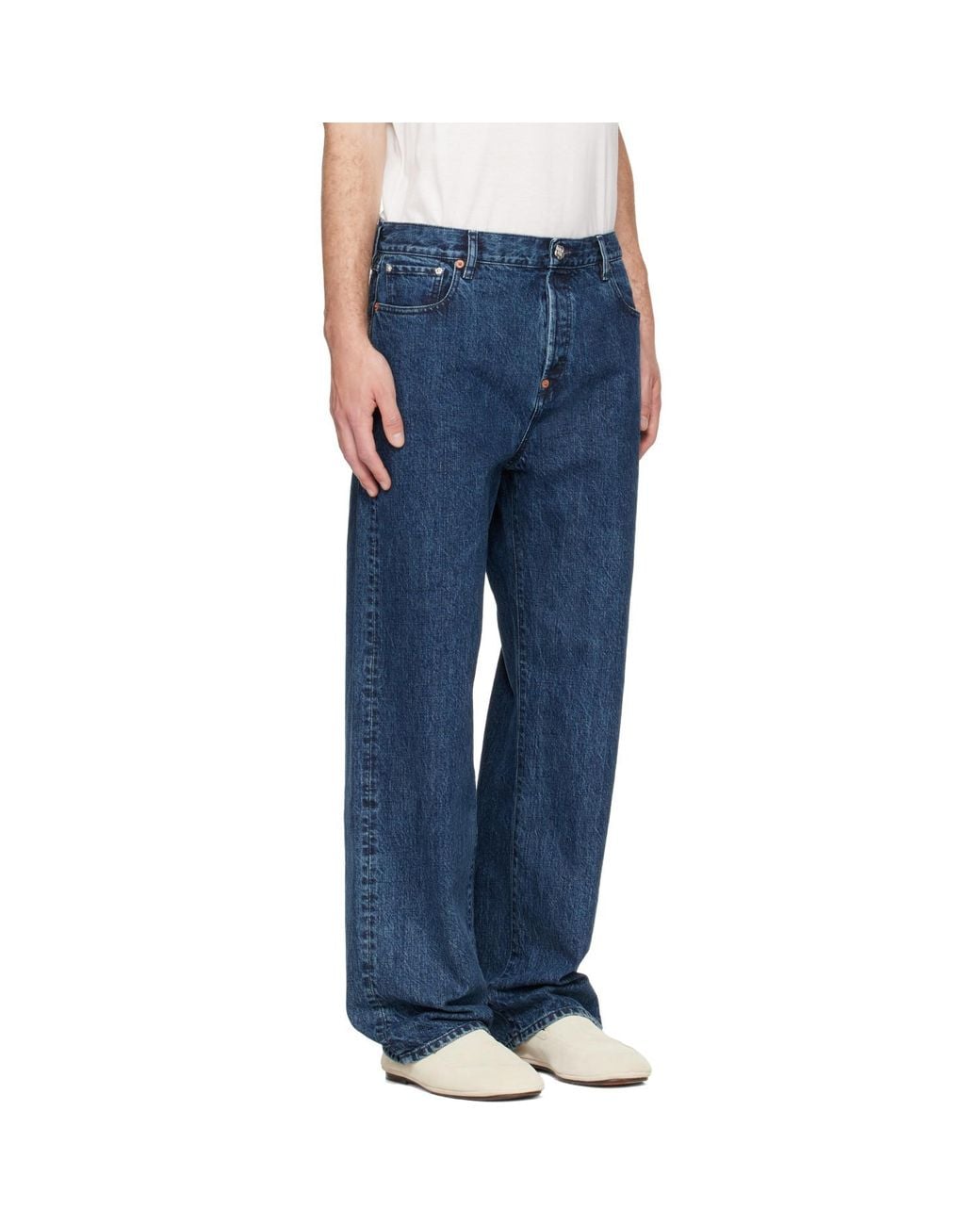 KENZO Blue Paris Signature' Straight Fit Jeans for men