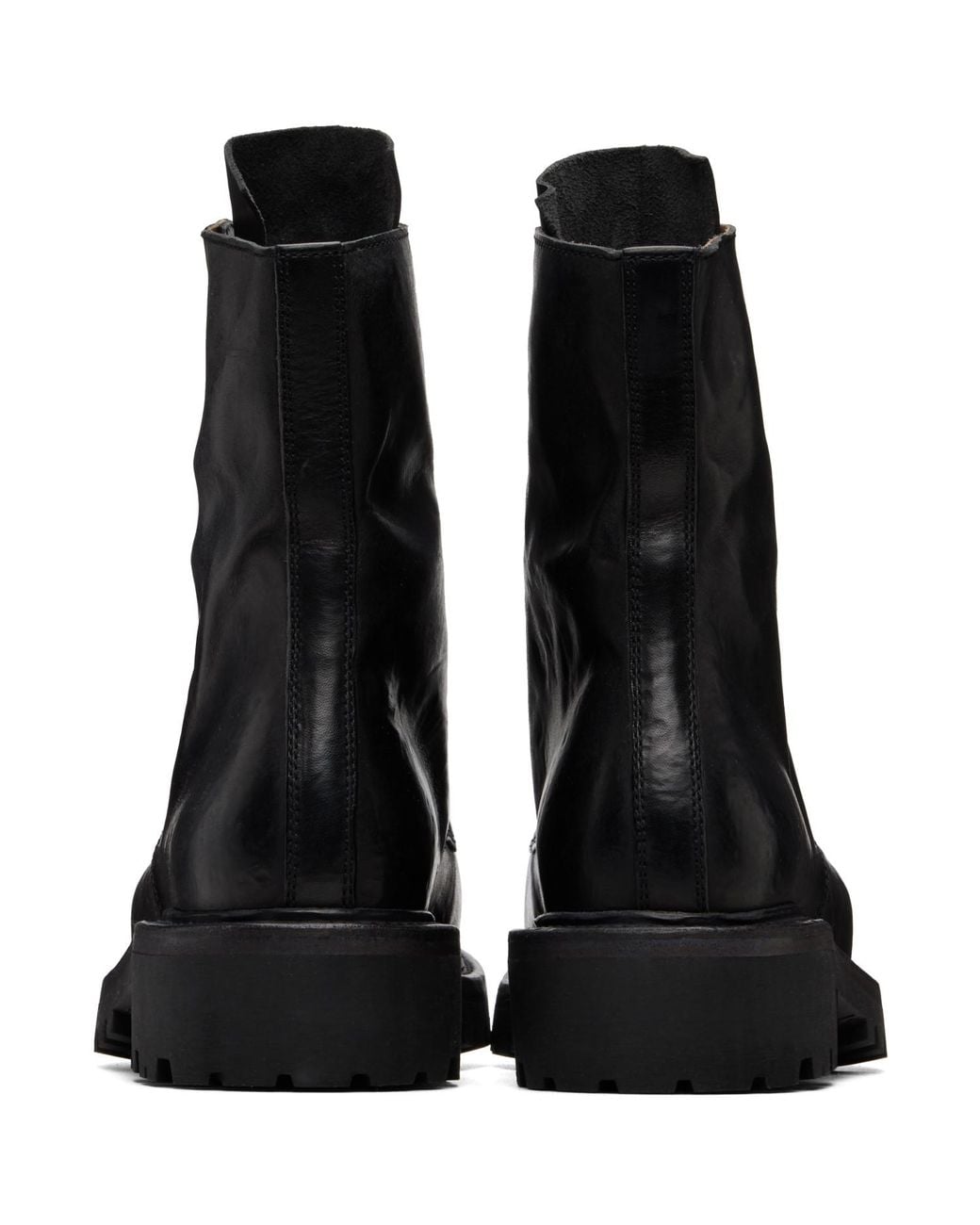 A Diciannoveventitre Black Reverse Prisma Combat Boots for men