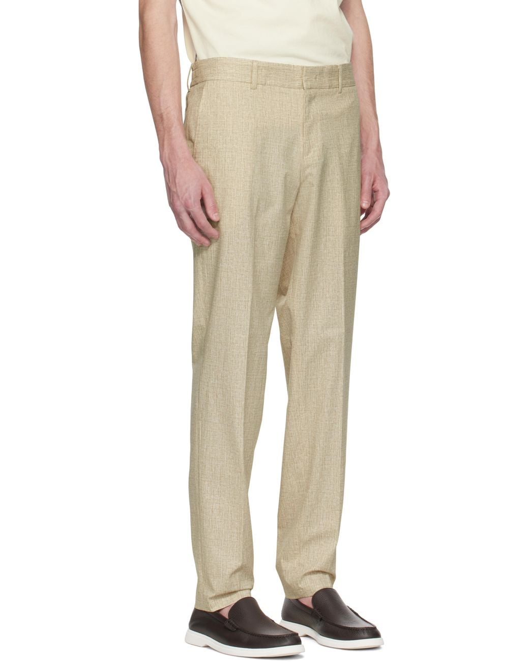 Boss Natural Formal Water-Repellent Trousers for men