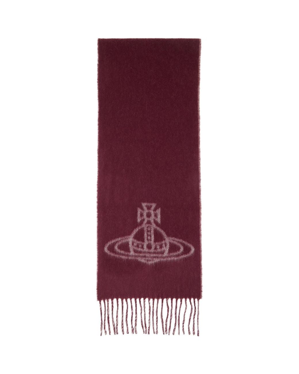 Vivienne Westwood Purple Burgundy Double Face Scarf for men