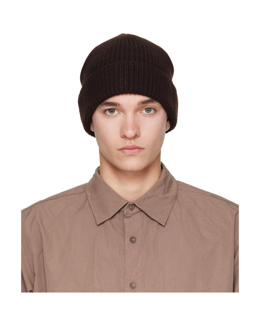 Casey Casey Brown Wooly Beanie for men