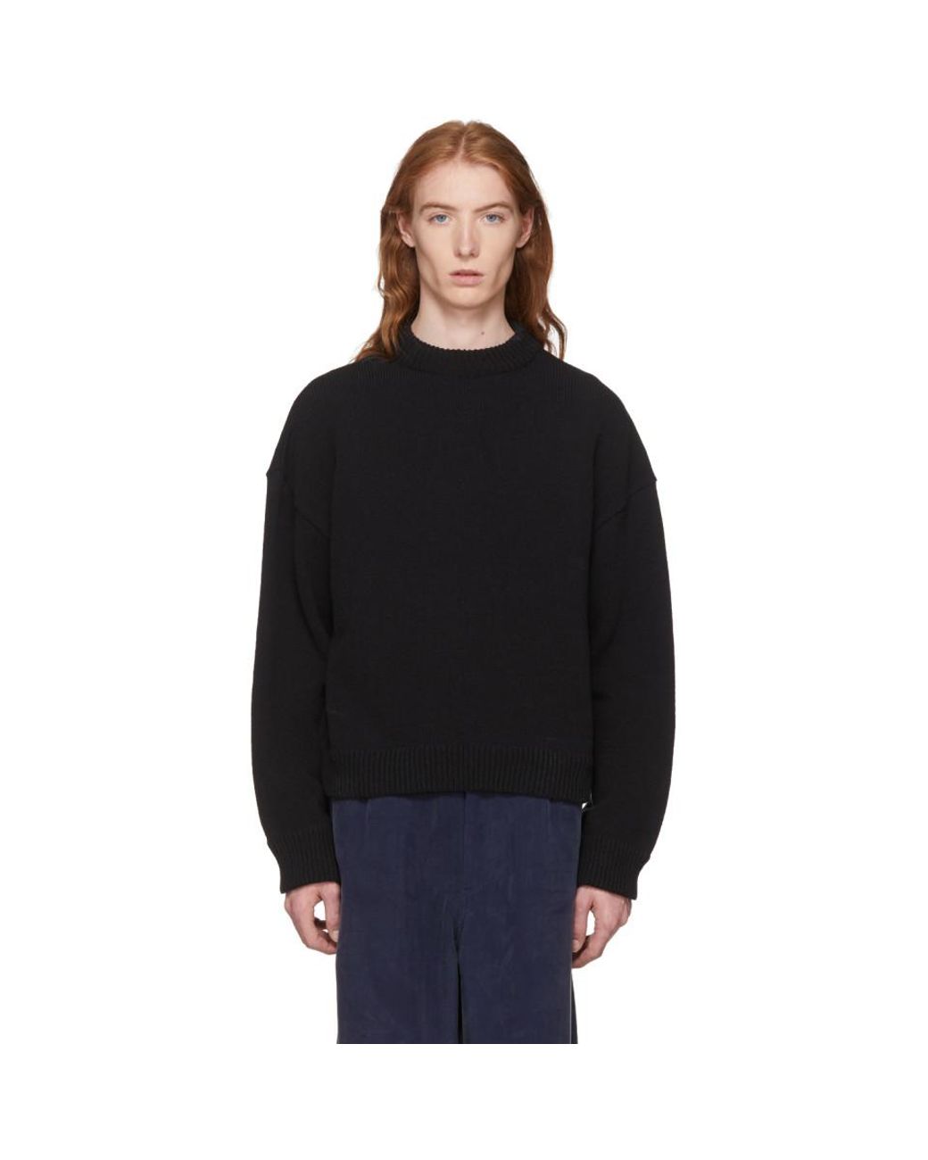 Our Legacy Black Sonar Roundneck Sweater for Men | Lyst