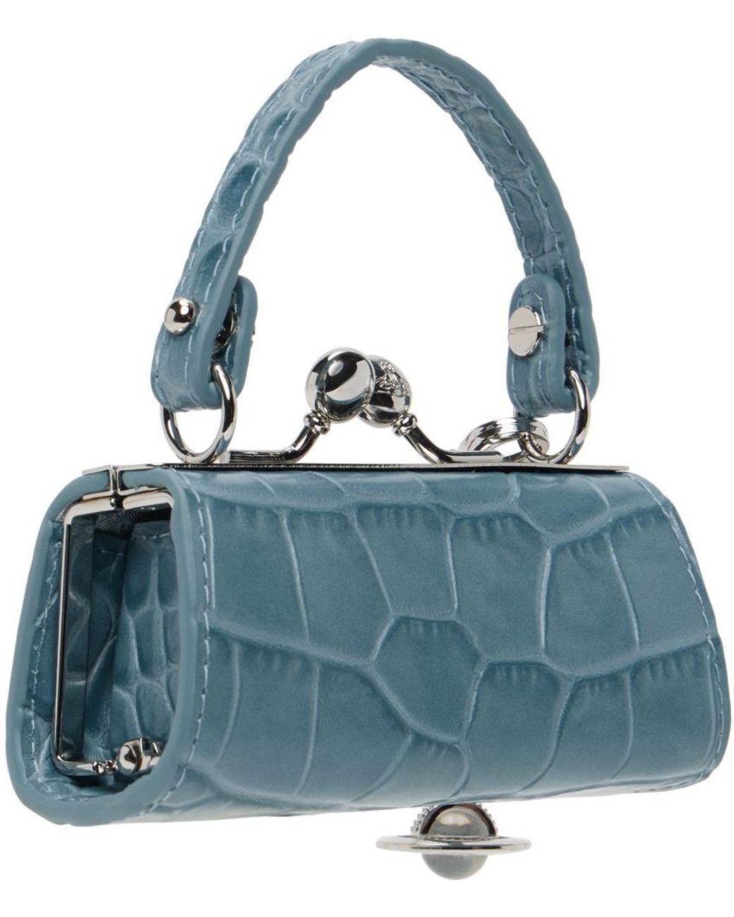 【関税込み】Vivienne Westwood ピンク Crocodile Doll バッグ Vivienne Westwood Kim Leather Crossbody Bag - Pink | Garmentory
