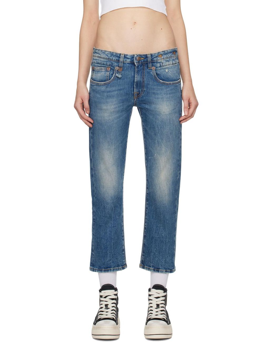 R13 Blue Boy Straight Jeans Lyst UK