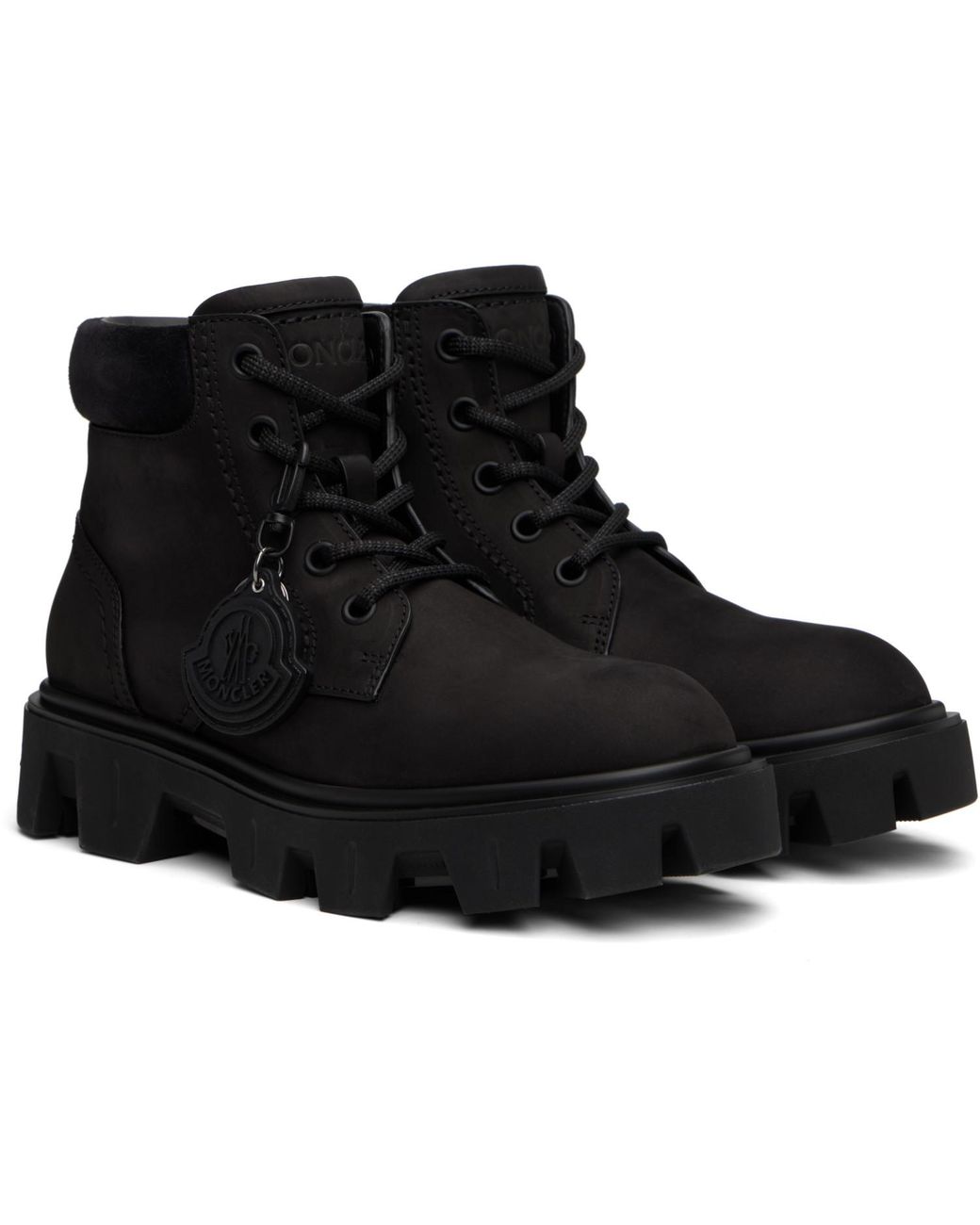 Moncler Black Peak City Ankle Boots for men
