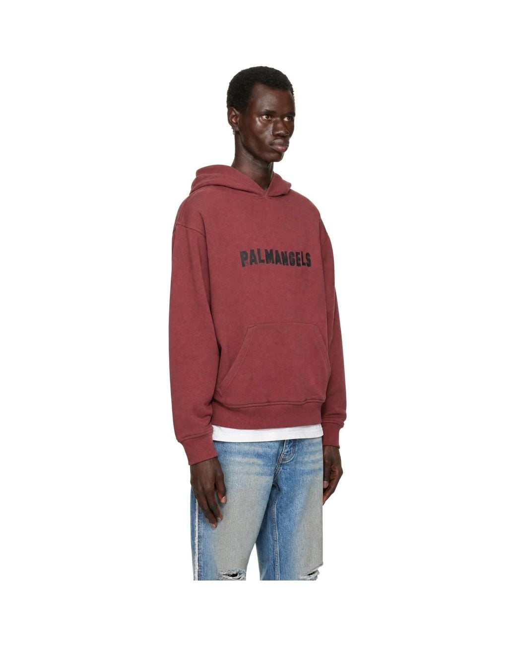 Palm Angels Red Palm Hills Regular Hoodie for men