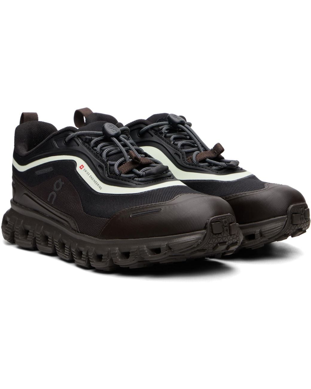 On Shoes Black Cloud 6 Geo Waterproof Sneakers
