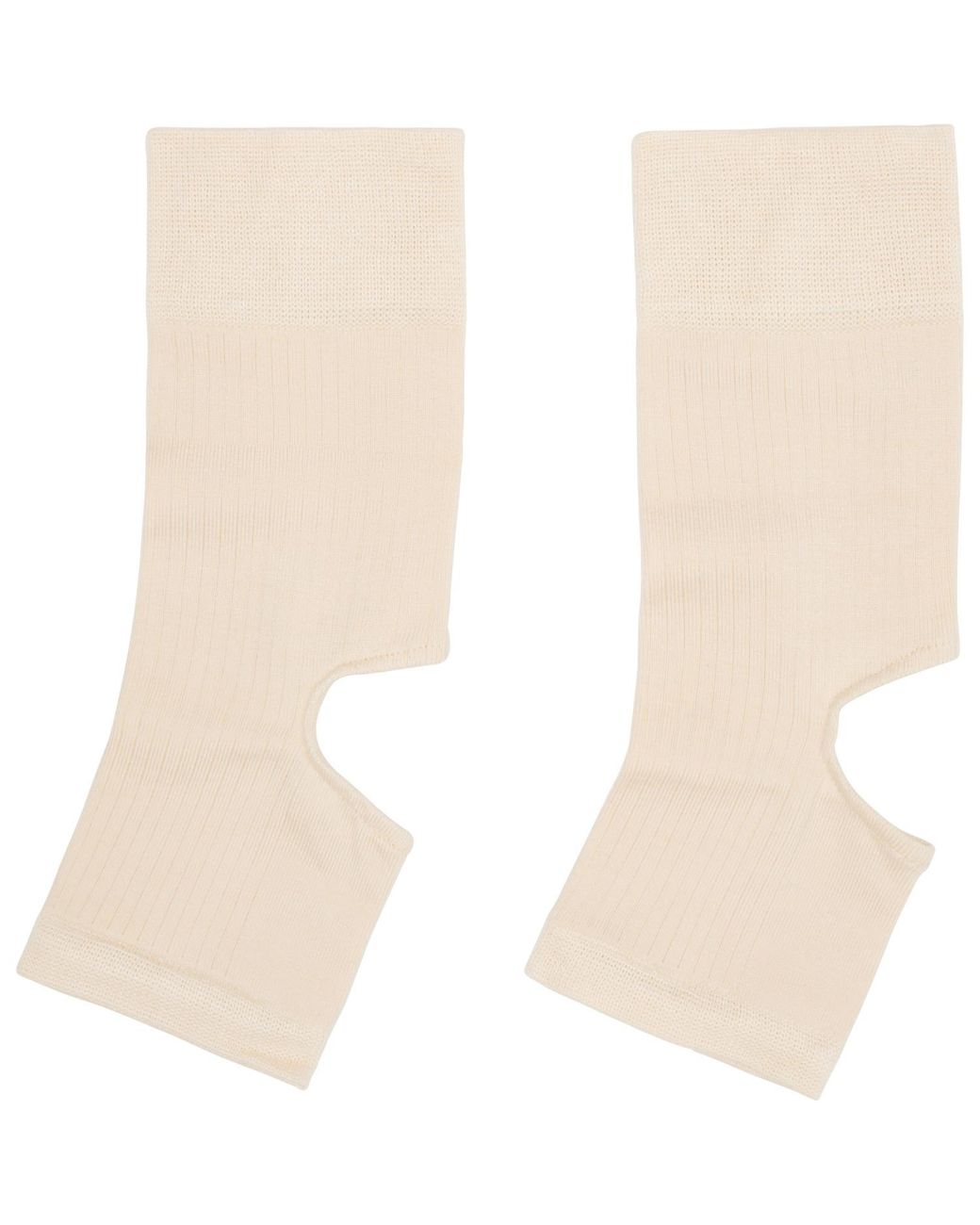 Lemaire Natural Cut-Out Rib Gaiter Socks