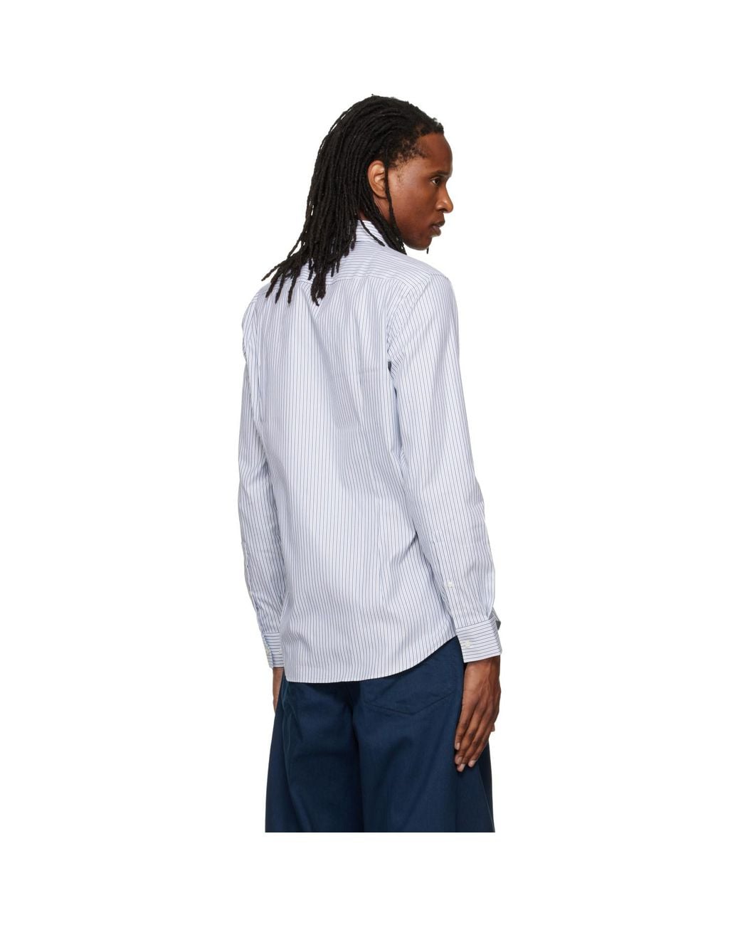 HUGO Blue Slim-Fit Oxford Cotton Shirt for men