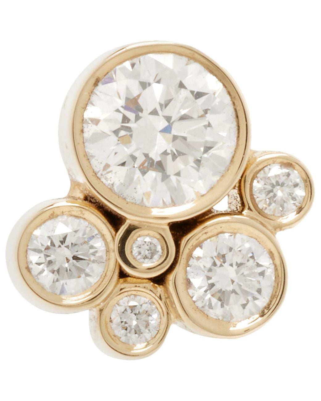 Sophie Bille Brahe Metallic Bisou Diamant Single Earring