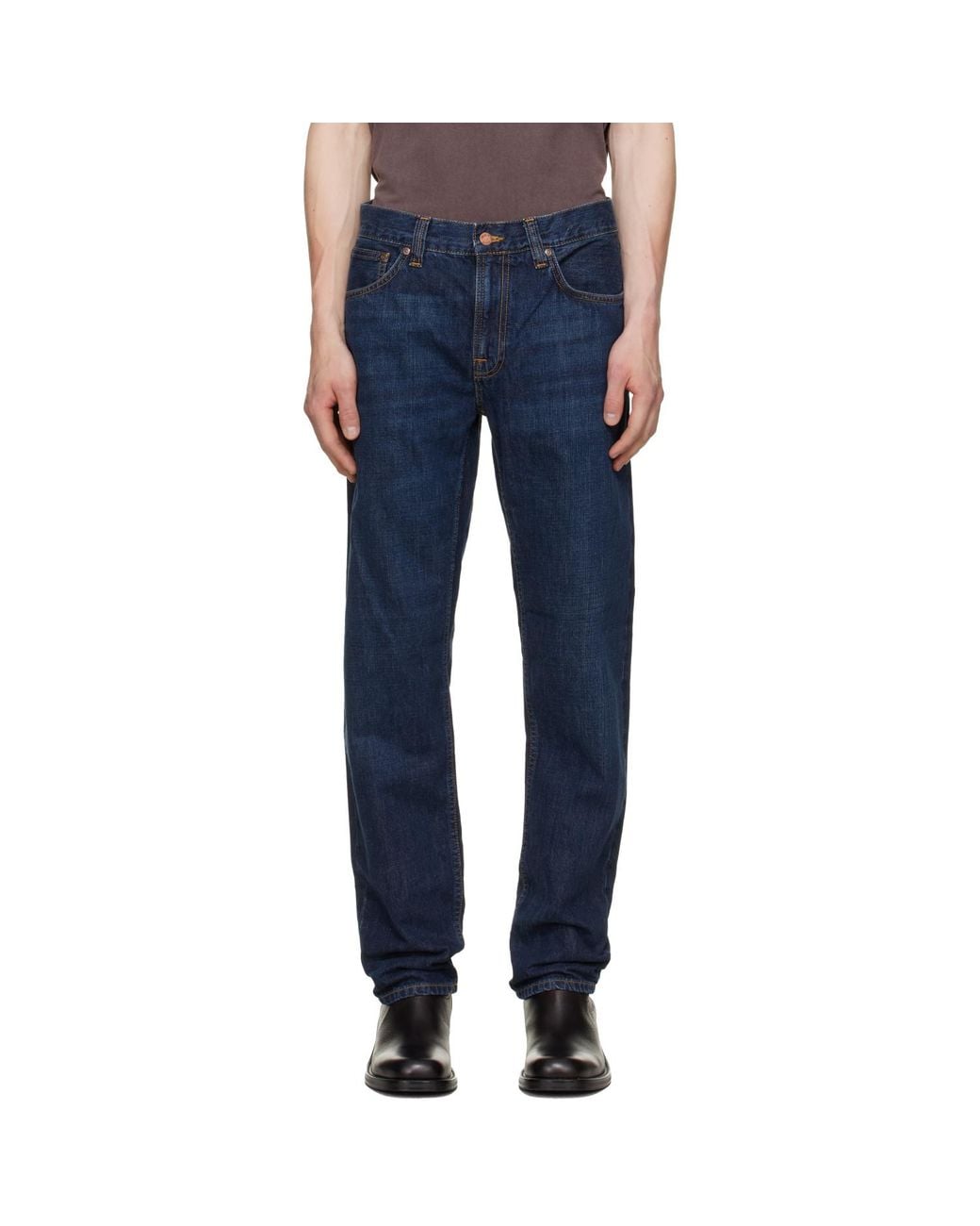 Nudie Jeans Blue Gritty Jackson Jeans for men