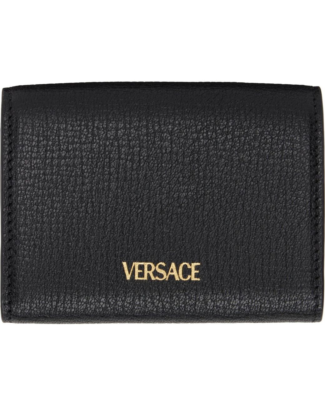 Versace Black Medusa Biggie Trifold Wallet for men