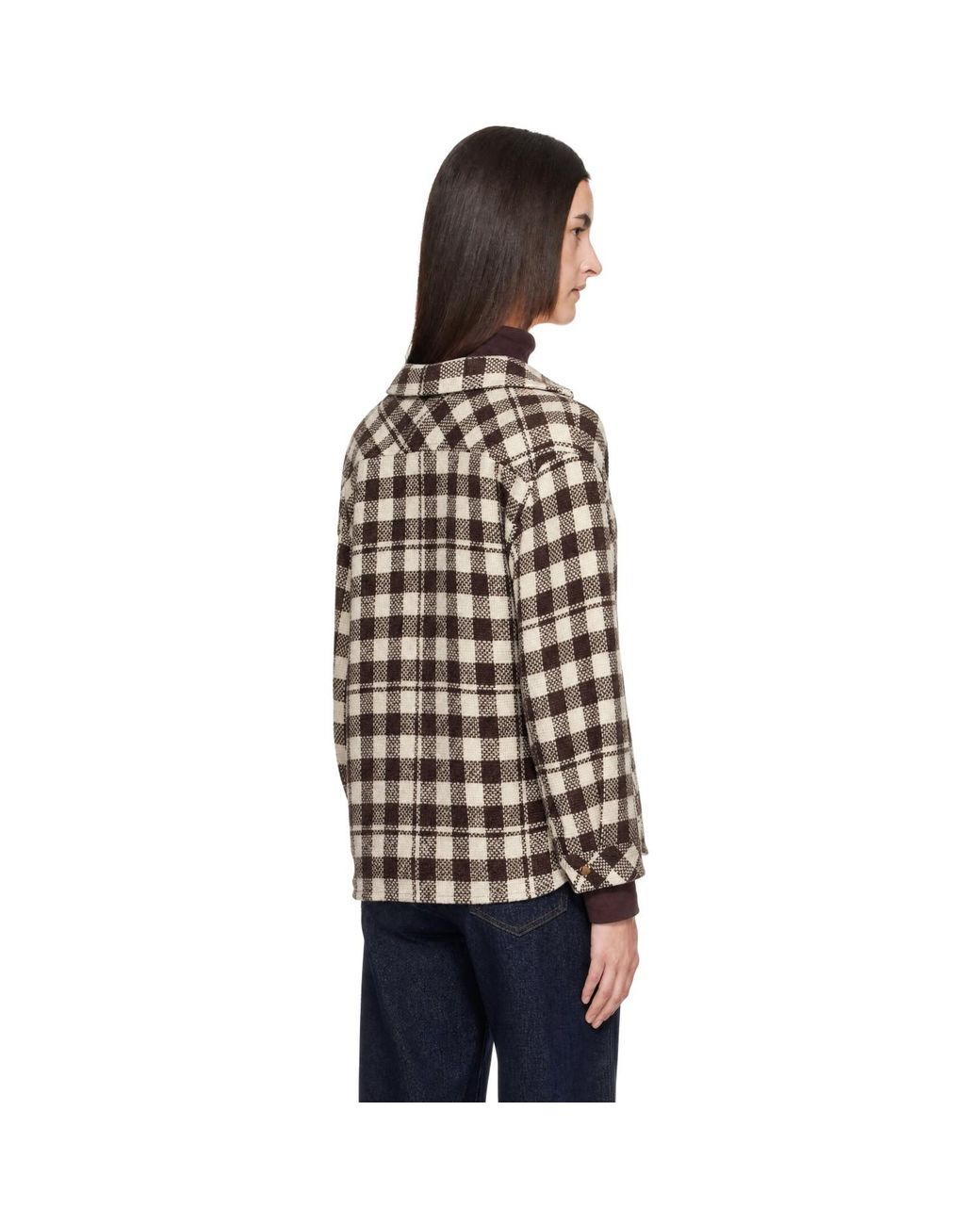 Moncler Black Check Wool Shirt
