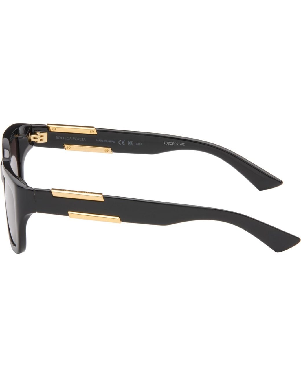 Bottega Veneta Brown Rectangular Ribbon Sunglasses for men