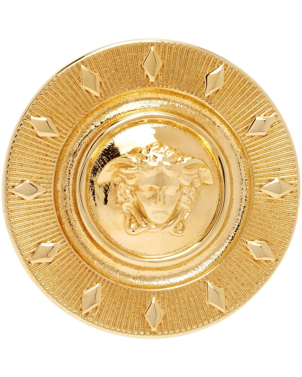 Versace Metallic Medusa Brooch